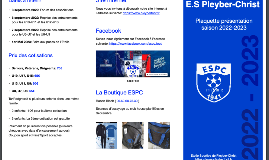 Plaquette de présentation saison 2022-2023