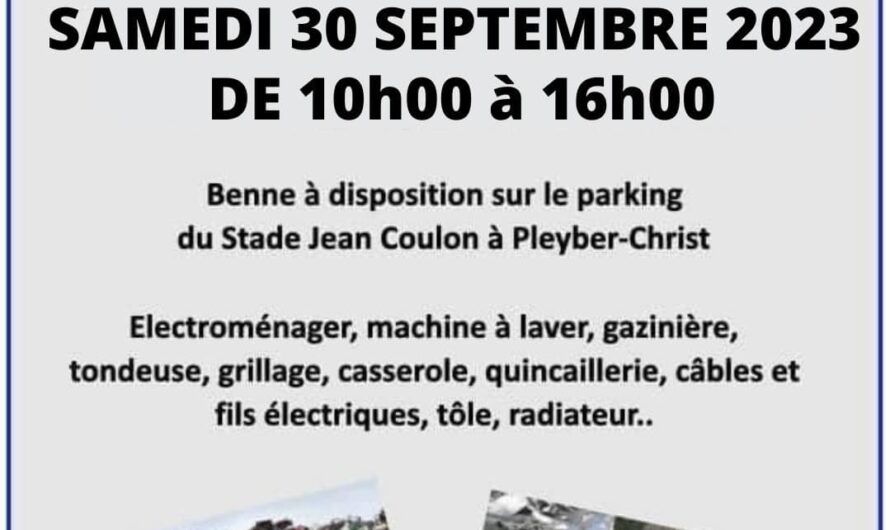 Opération « RECUP Ferraille » le 30 Septembre 2023