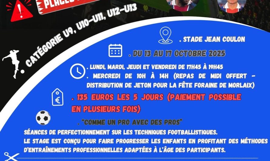 Stage de Football 13-17 octobre 2025