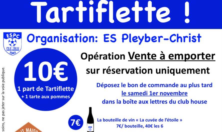 Opération Vente à emporter Tartiflette